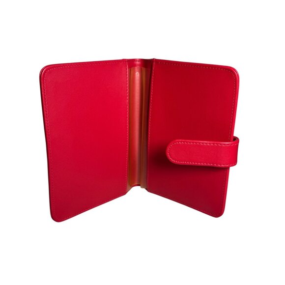 Red Faux Leather Notebook Cover With Buckle Closure - Picture 5 of 5